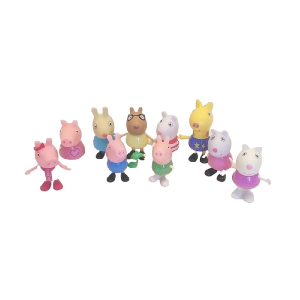 Peppa Pig Friends 10 Figure Toy Lot